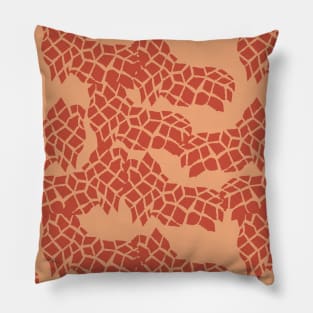 Burnt Orange Animals Neck Abstract Giraffe Burnt Orange Animal Pillow