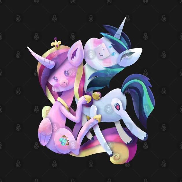 Cadance and Shining Armor Noodles by CatScratchPaper