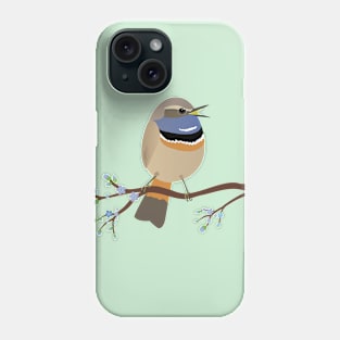 Cute egg shaped Blue throat Phone Case