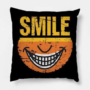 Funny Retro Smile Vintage Design Pillow