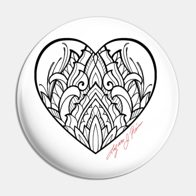 Heart Pin by Lazrartist