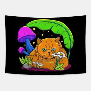 Psychedelic Trippy Pet - Jungle Cat Tapestry