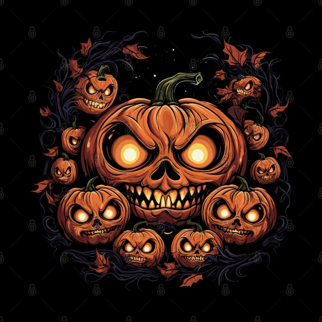 Halloween Pumpkin, Spooky Pumpkin Face by Apocatnipse Meow