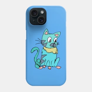 Blue Cat Original Artwork Phone Case