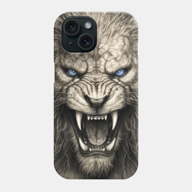 Blue Eyed beast Phone Case by Mojitojoe