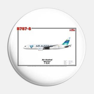 Boeing B787-8 - Air Austral "Mayotte" (Art Print) Pin