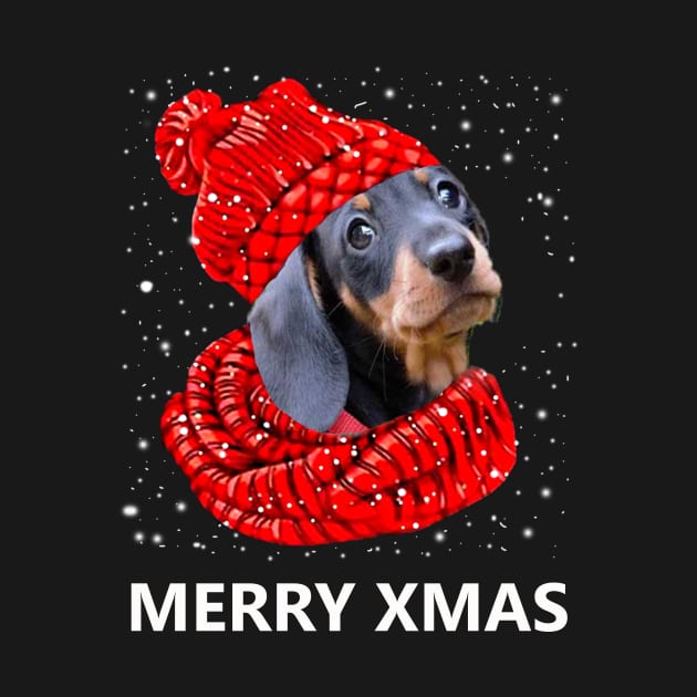 Dachshund Merry Xmas by EduardjoxgJoxgkozlov