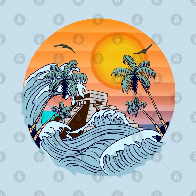 Mayan Surf Sunrise by TravelTeezShop