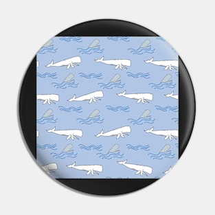 Swimming with Whales Pin