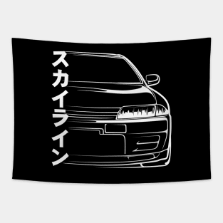 Skyline R32 GT-R Silhouette Tapestry