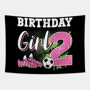 Soccer Player Birthday 2 Year Old Girl 2nd Birthday Gift For Boys Kids Toddlers Tapestry