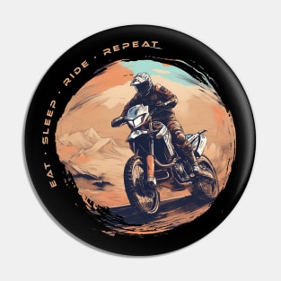 Eat Sleep Ride Repeat motorcycle Pin