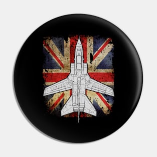 Tornado Jet Fighter Aircraft RAF Airplane Plane UK Union Jack Pin