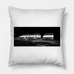 French 80s car design excellence in threefold Pillow