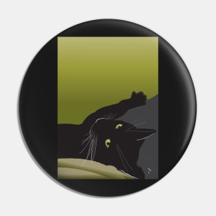 Reclining Cat Pin