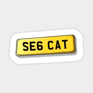 SE6 CAT Catford Number Plate Magnet