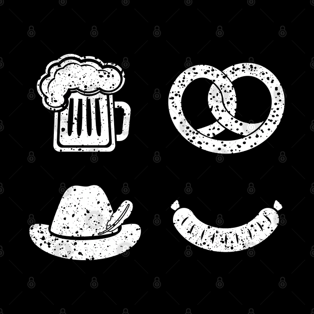 Symbols of Oktoberfest: Bavarian Beer Pretzel Hat Sausage by ArtedPool