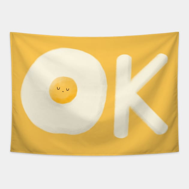Ok fried egg Tapestry by summerheart