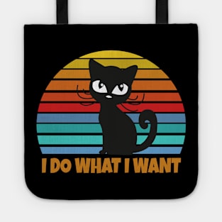 Vintage Black Cat Lover Tote