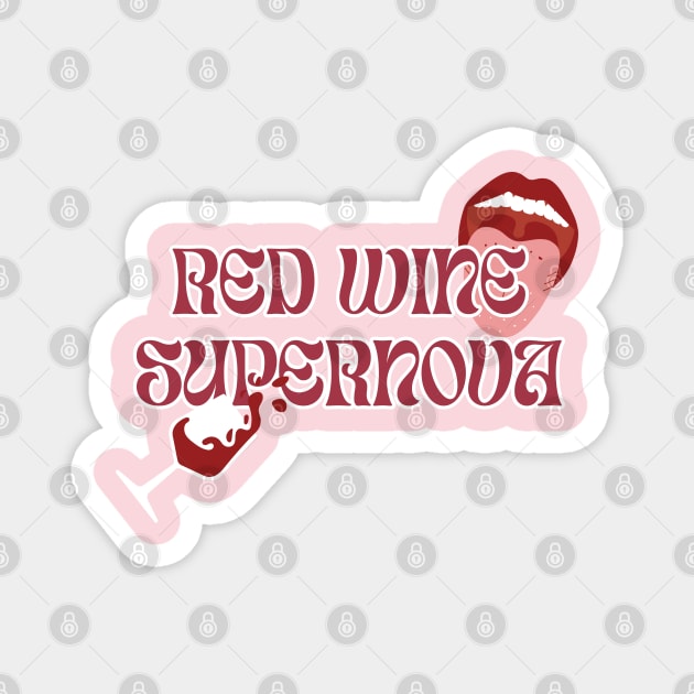 Red Wine Supernova Magnet by Likeable Design