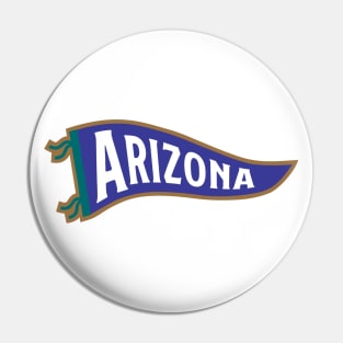 Arizona Pennant - White 2 Pin