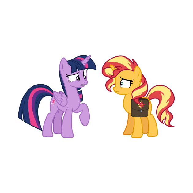 Pony Twilight and Sunset 1 by CloudyGlow