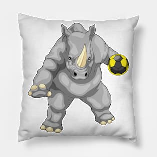 Rhino Handball player Handball Pillow