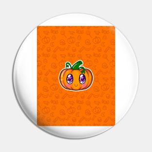 Cute little monster pumpkin pattern Pin
