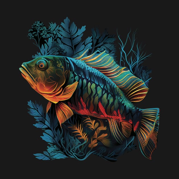 Peacock bass fishing by GreenMary Design