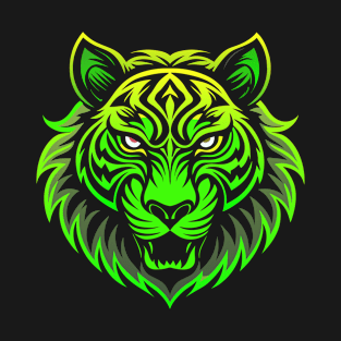 Tiger face neon green T-Shirt