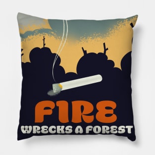 Fire - Wrecks a Forest Pillow