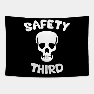 Safety Third Skull Tapestry