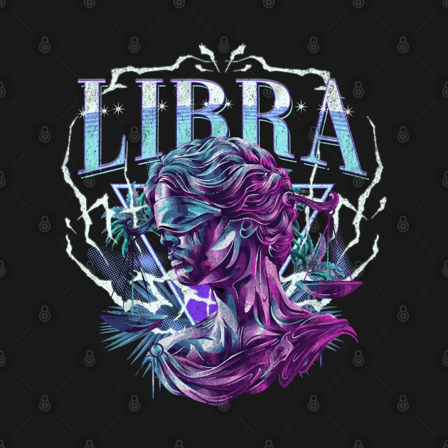 Libra Bootleg Retro HipHop Zodiac Sign Astrology Birthday by Lavender Celeste