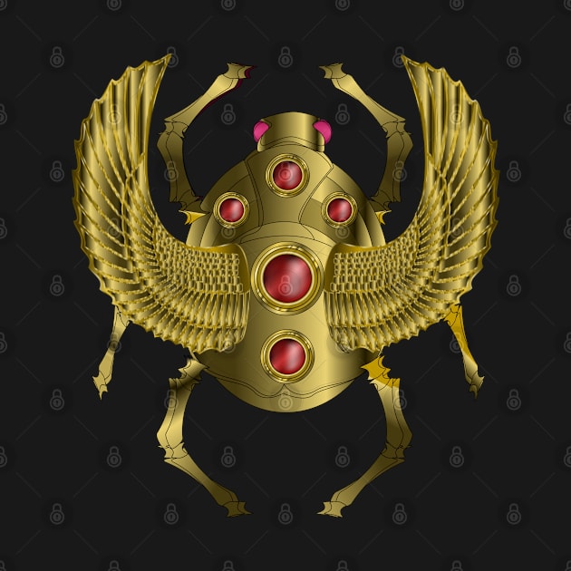 Gold Winged Beetle by geodesyn