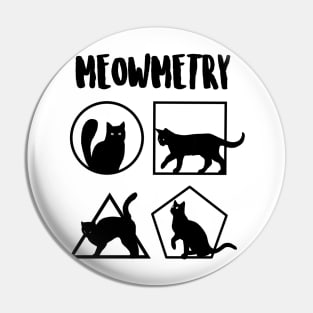 Meowmetry - Funny Cat Geometry Pin