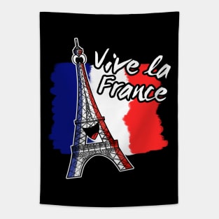 Bastille Day 14 July French Tricolore Eiffel Tower Funny Tapestry