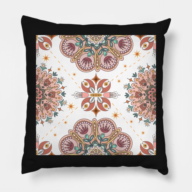 Boho Mandala Pillow by Milibella