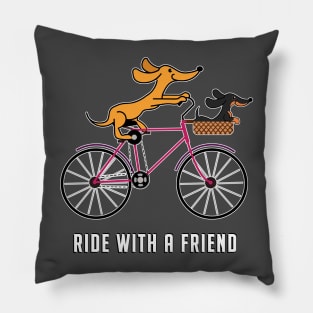 Bicycle ride with a friend Pillow