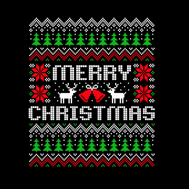 Ugly Christmas sweater Merry Christmas by Cute Tees Kawaii