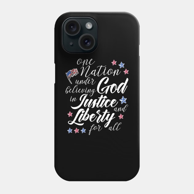 nation under believing god 4th of July outfit Phone Case by jodotodesign