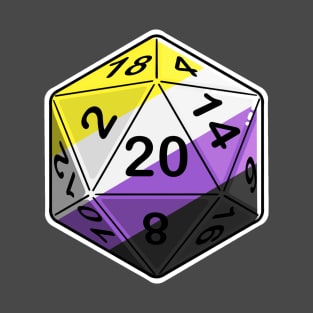 Nonbinary Pride d20 T-Shirt