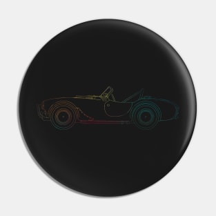 Rainbow old car line art 10 Pin