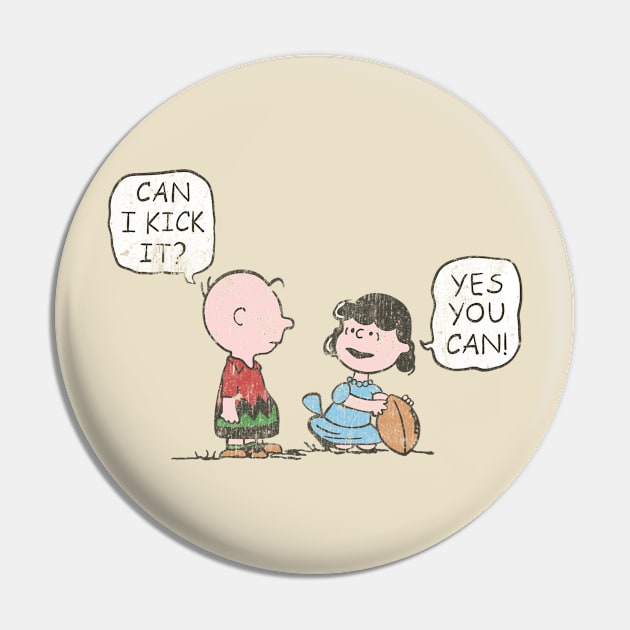 yes you can kick // retro art Pin by crayonKids