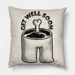 Get Well Soon (Black) Pillow