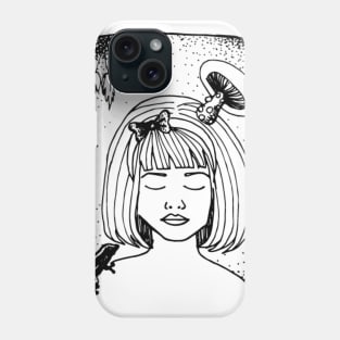 Nature Girl Illustration Phone Case