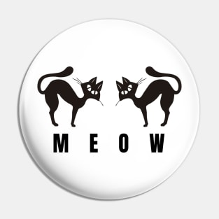 Mysterious Meow - Twin Black Cats Pin