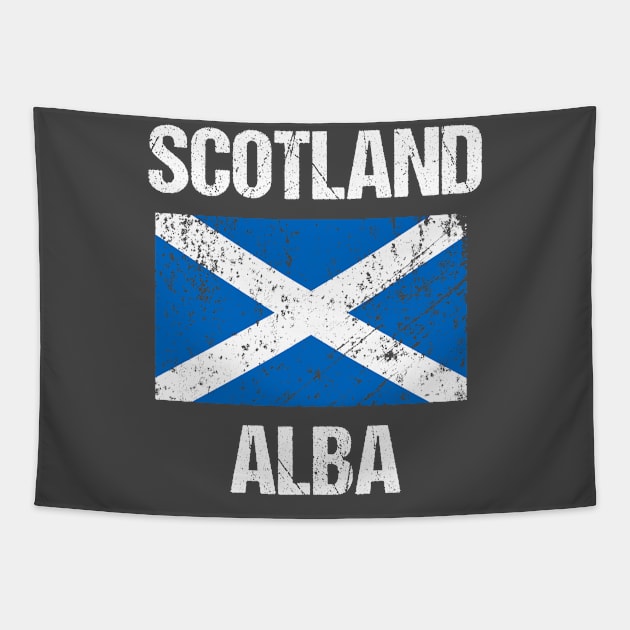 ALBA Scotland Flag Tapestry by kaliyuga