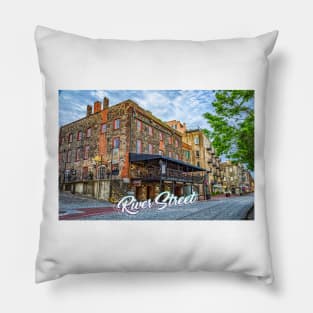 River Street Savannah Georgia Pillow