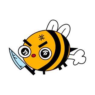 Angry bee with knife! T-Shirt