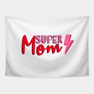 Super Mom, Word Art, Lightning Tapestry